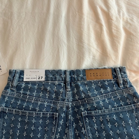NWT Pacsun Dad Jeans size 27 distressed pattern - Picture 4 of 6